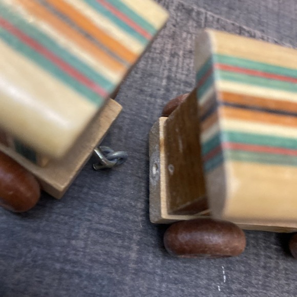 Vintage Loquai Holzkunst Original Set West Wooden Toy Train - Picture 6 of 16